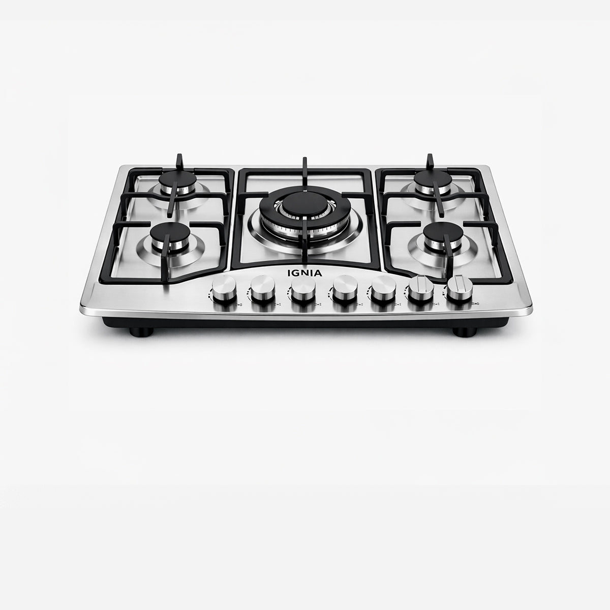 Anafe de Acero Inoxidable IGNIA a Gas Empotrable de 5 Hornallas