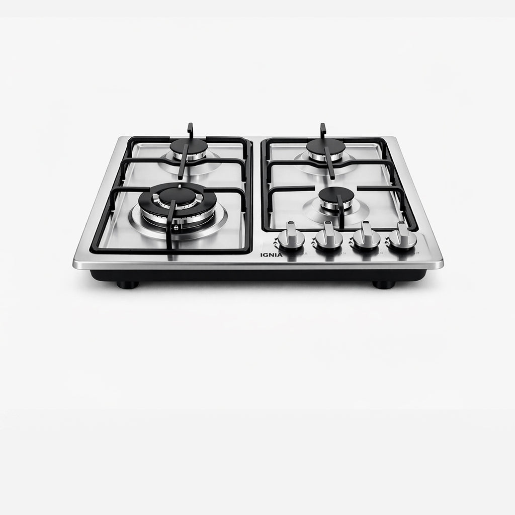 Anafe de Acero Inoxidable IGNIA a Gas Empotrable de 4 Hornallas