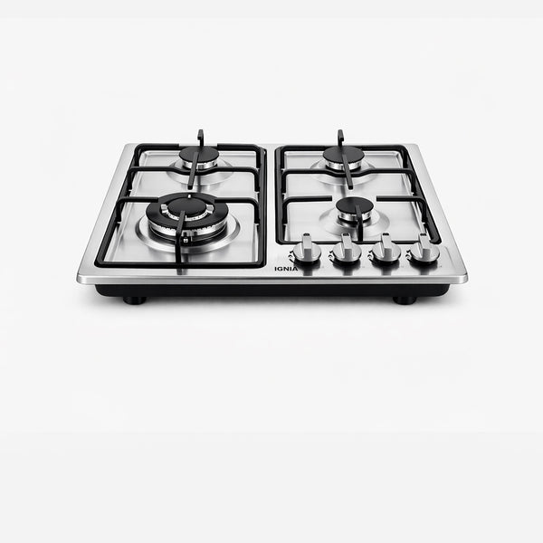 Anafe de Acero Inoxidable IGNIA a Gas Empotrable de 4 Hornallas