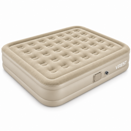 Colchón Inflable Queen Automático Premium  Bomba USB Inalámbrica Recargable