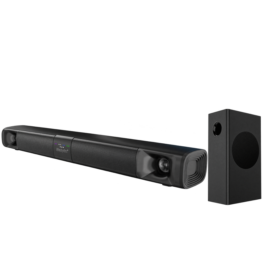 Barra de Sonido Saiyin 2.1 100 W con Subwoofer HDMI ARC Bluetooth
