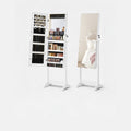 Espejo joyero Songmics con llave y luz LED, organizador de joyas