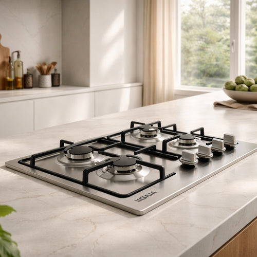 Anafe de Acero Inoxidable IGNIA a Gas Empotrable de 4 Hornallas