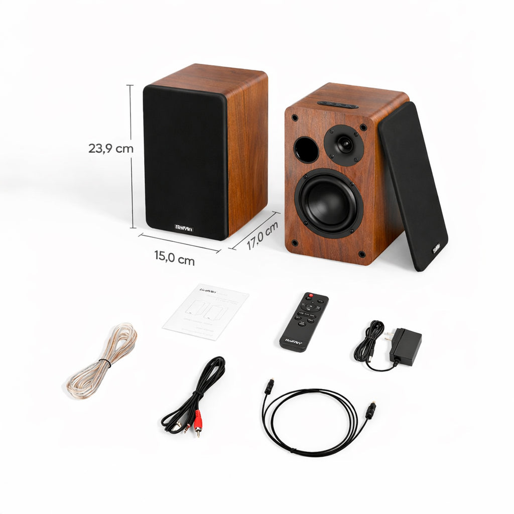 Parlantes Saiyin Bluetooth Bookshelf 40W x2
