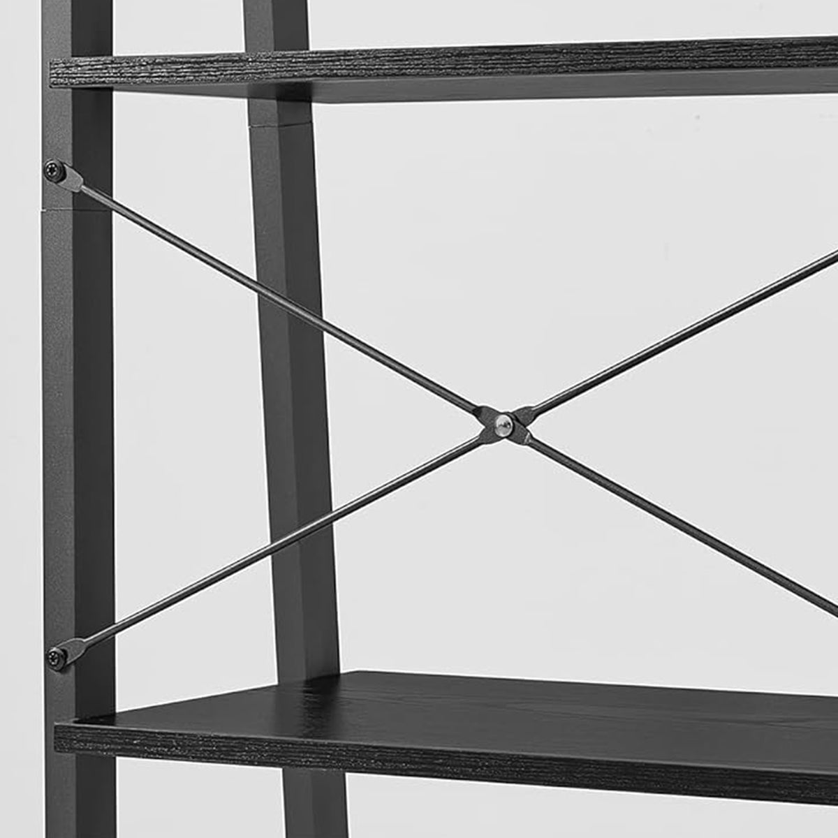 Biblioteca escalera 5 estantes industrial negra