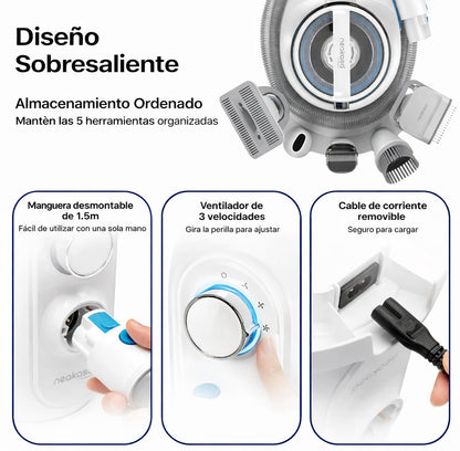 Kit de Aseo para Mascotas Neakasa P2 Pro 5 en 1 con Aspiradora - foto 7