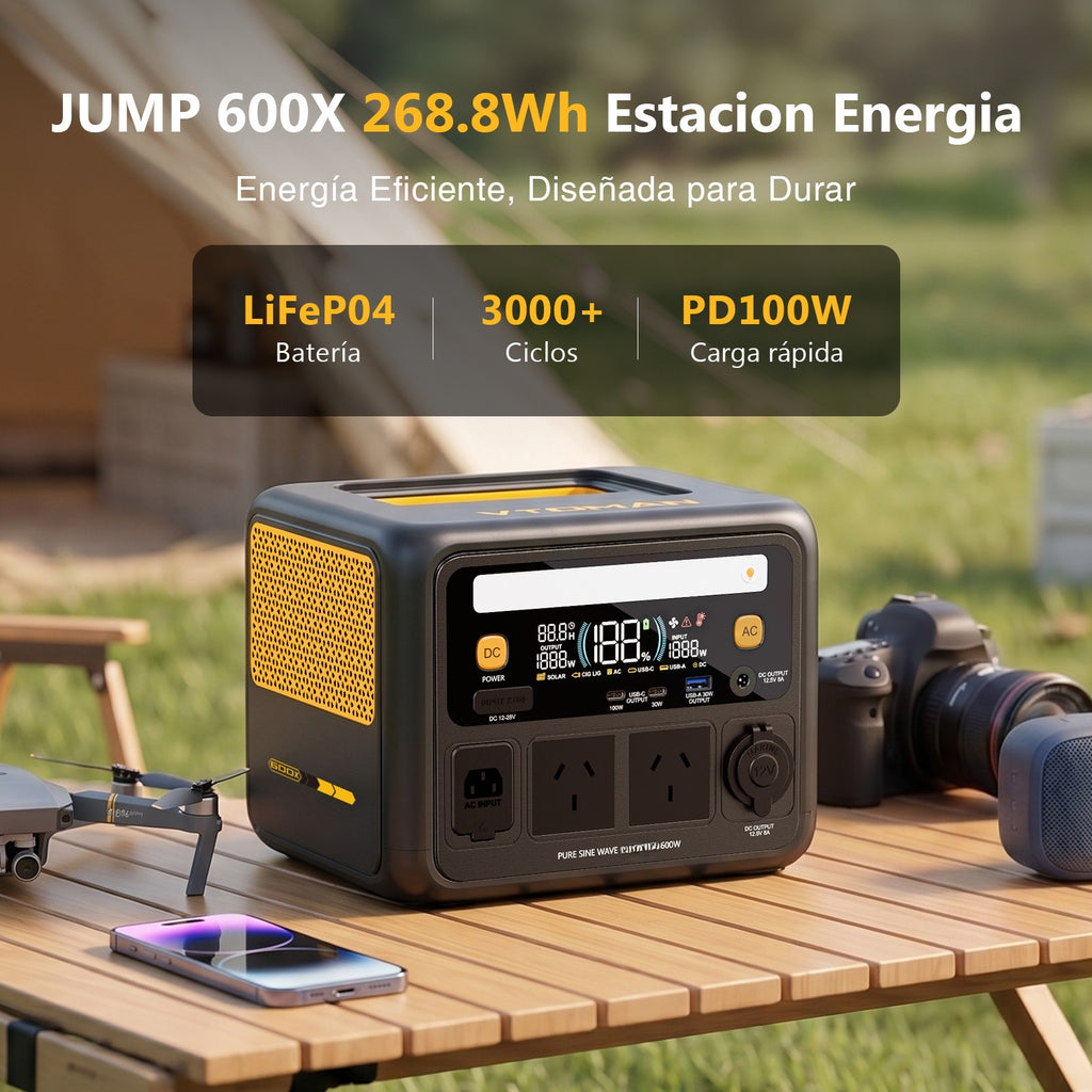 Estación de Energía Portátil VTOMAN Jump 600X - 600W LiFePO4