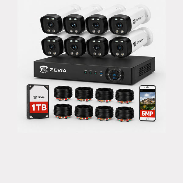 Kit 8 Camaras Seguridad 5mp Con Microfono Dvr 8ch