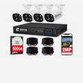 Kit 4 Cámaras De Seguridad 2mp Visión Nocturna Ip Dvr 8 Ch Zevia