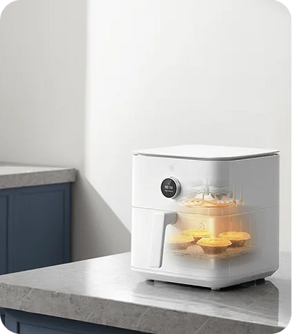 Freidora de Aire Xiaomi Smart Air Fryer 6,5 L en la cocina, color blanco