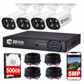Cámaras De Seguridad 5mp Visión Nocturna Ip Zevia Dvr Micofono