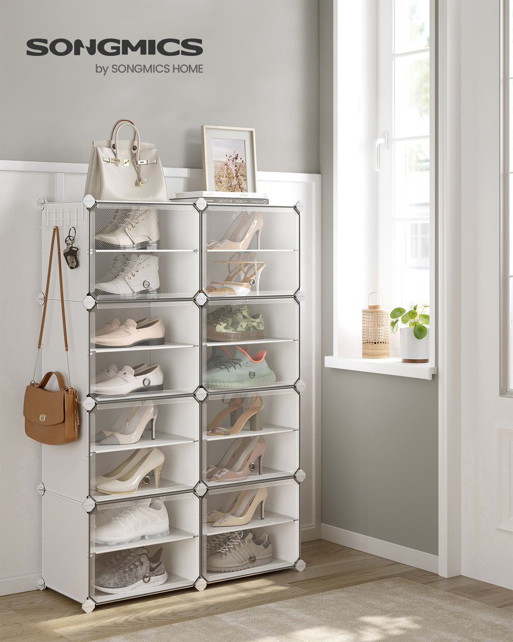 Zapatero Transparente Caja organizadora para calzado x32 Songmics