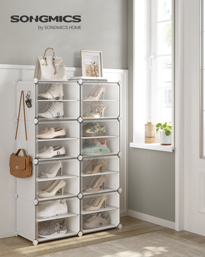 Zapatero Organizador Modular Songmics 32 Pares con Puertas Blanco - foto 2