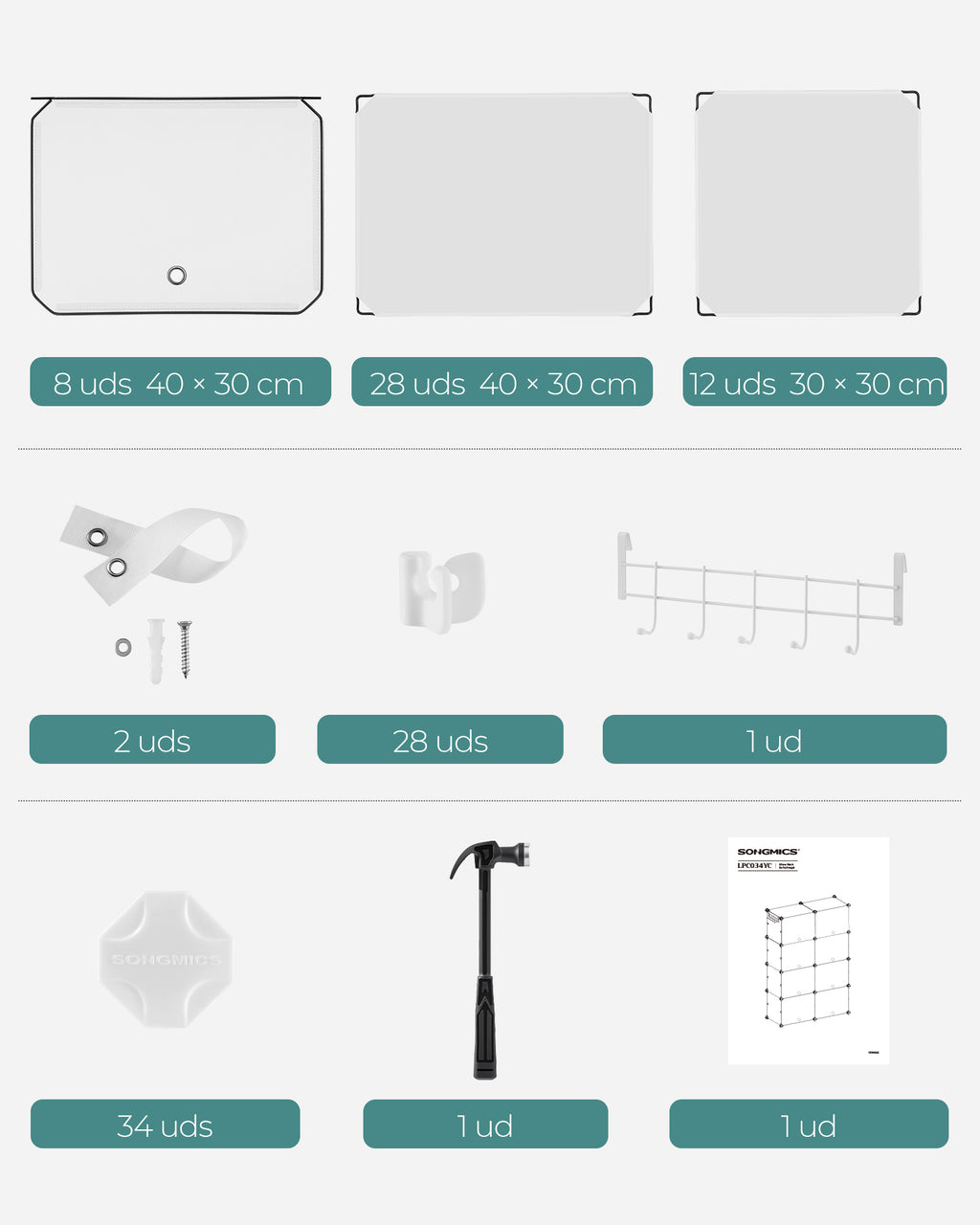 Zapatero Transparente Caja organizadora para calzado x32 Songmics