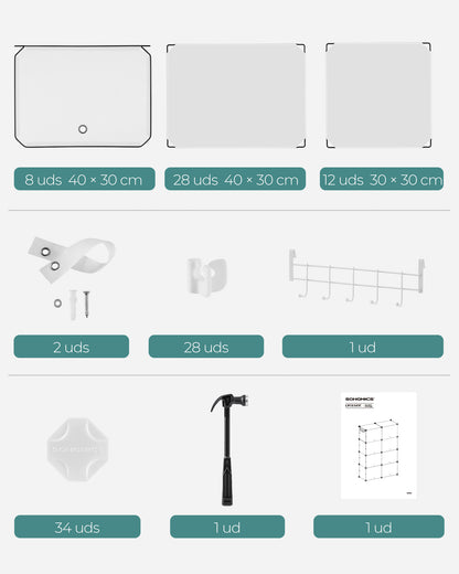 Zapatero Organizador Modular Songmics 32 Pares con Puertas Blanco - foto 9