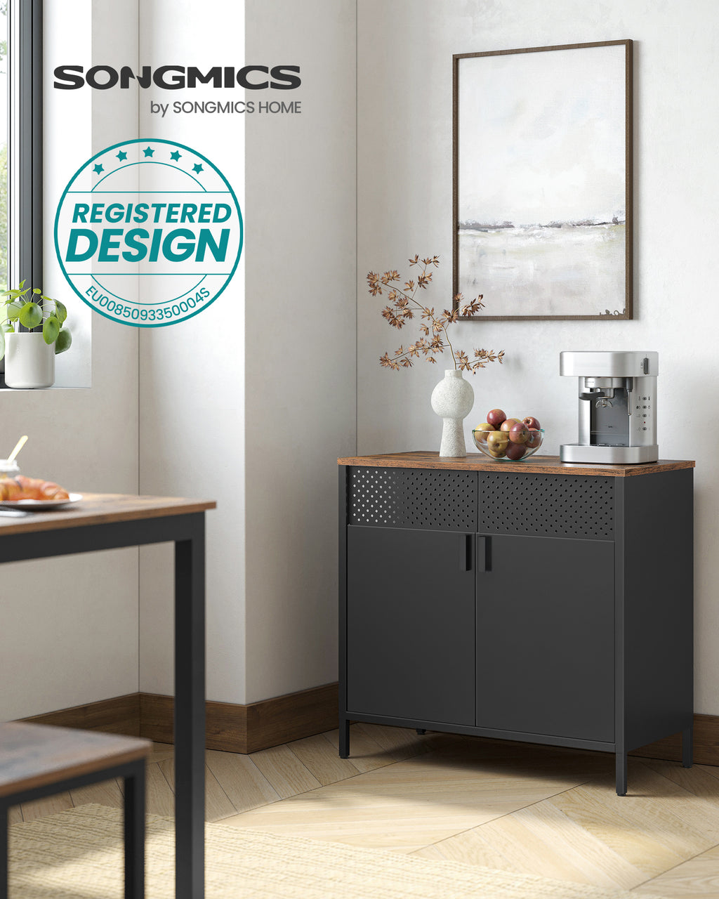 Mueble Aparador Songmics Vasagle 80cm Buffet Organizador Industrial