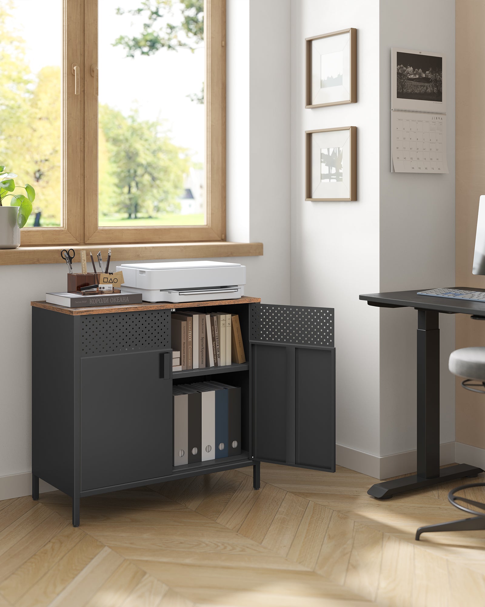 Mueble Aparador Songmics Vasagle 80cm Buffet Organizador Industrial
