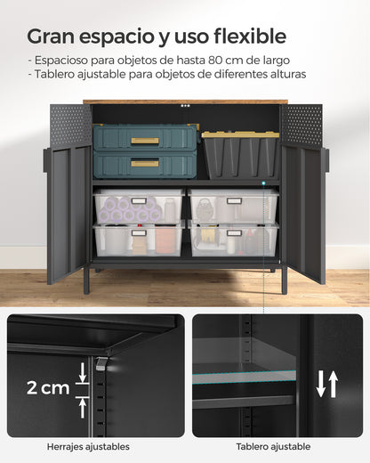 Aparador Bahiut Vajillero Industrial Vasagle 80 cm - foto 4