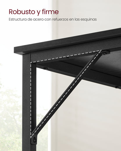Escritorio Industrial Songmics 100 cm Home Office Negro - foto 5