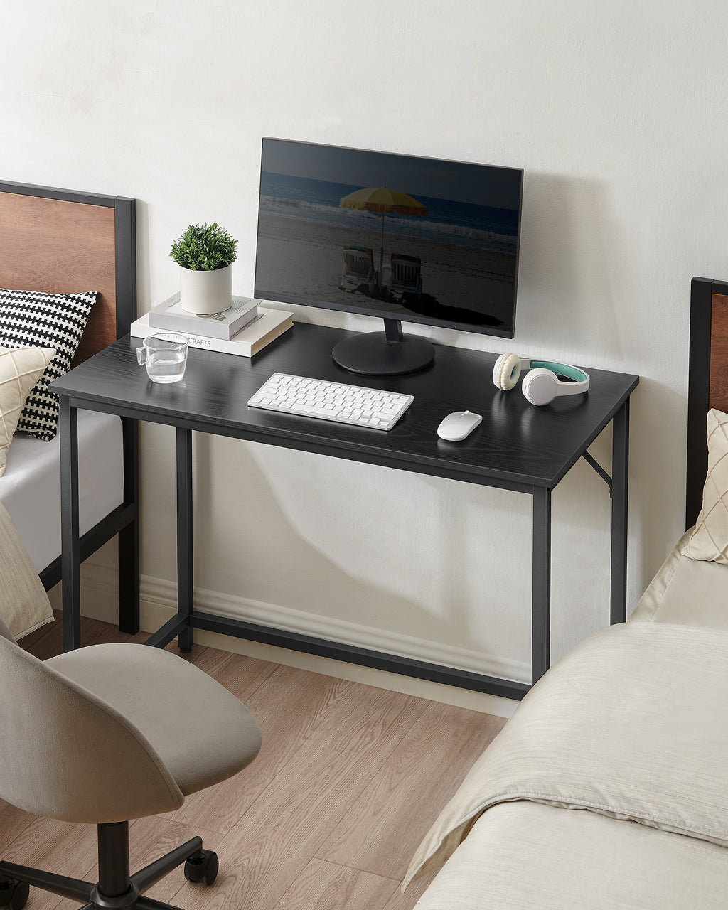 Escritorio Songmics 100cm Home Office Industrial Negro