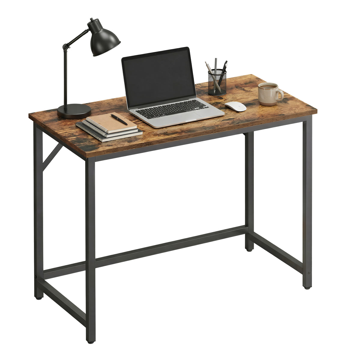Escritorio Industrial Songmics 100 cm Home Office Marrón y Negro - foto 2