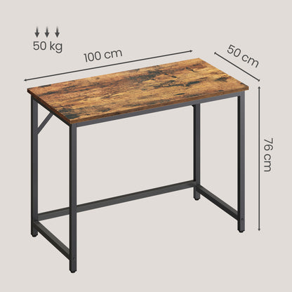 Escritorio Industrial Songmics 100 cm Home Office Marrón y Negro - foto 3