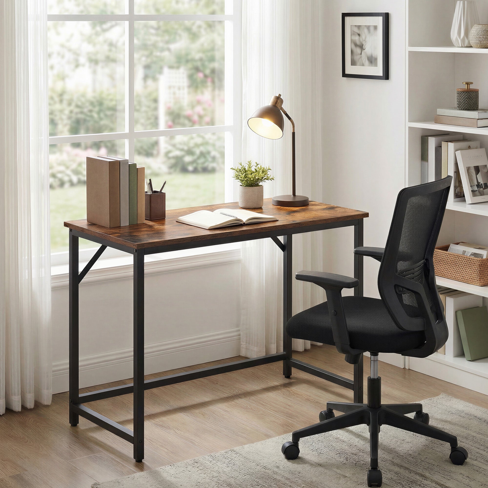Escritorio Songmics Industrial 100cm Computadora Home Office