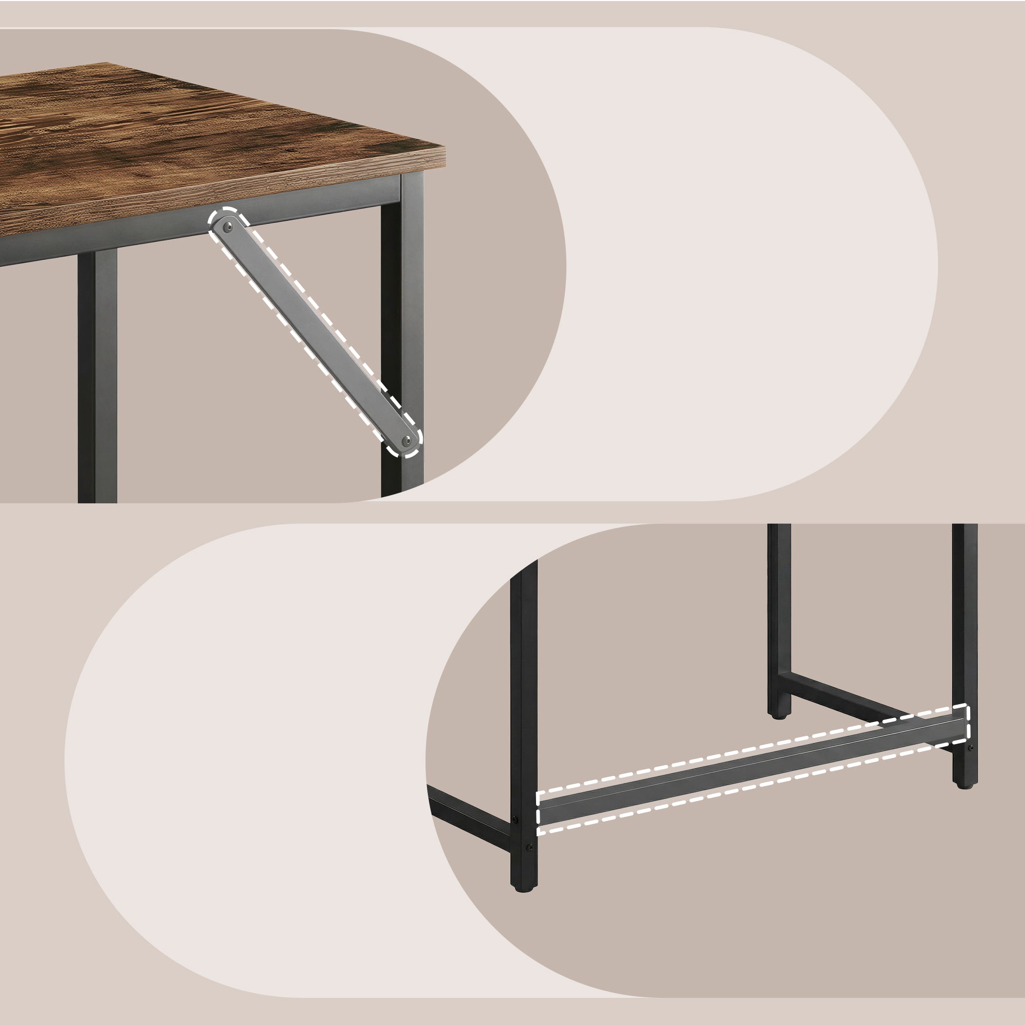 Escritorio Songmics Industrial 100cm Computadora Home Office