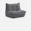 Sillón Individual Gris Ergonómico De Espuma Alta Densidad