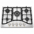 Anafe a Gas IGNIA 5 Hornallas Acero Inoxidable 70 cm