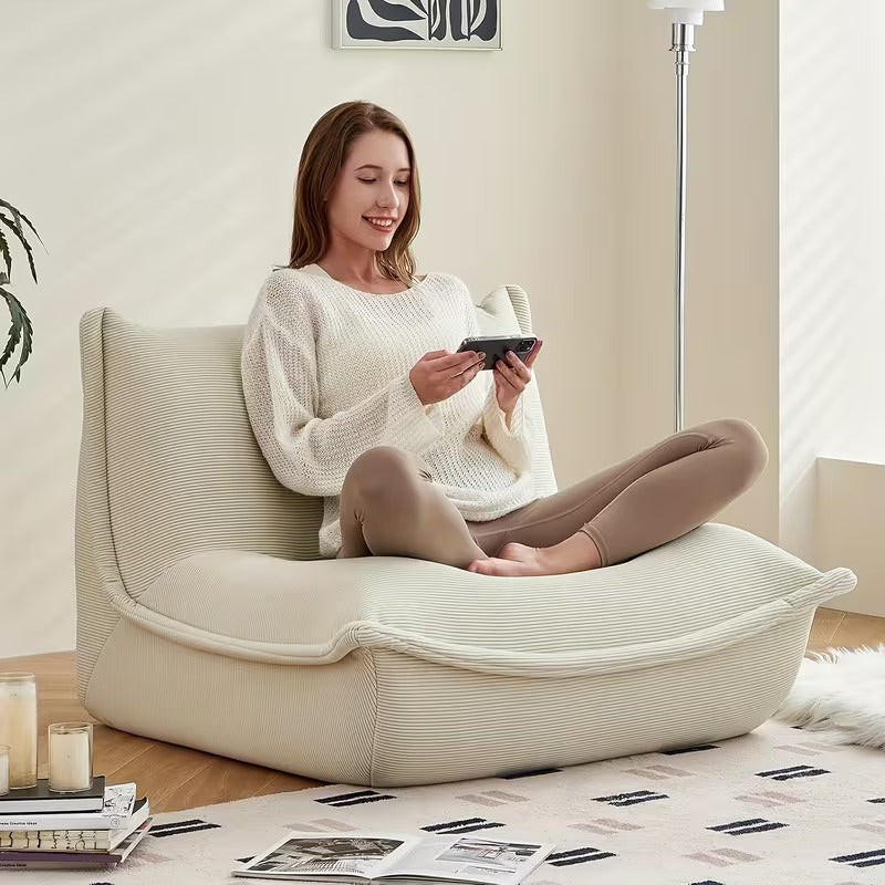 Sillón Individual Blanco Ergonómico De Espuma Alta Densidad