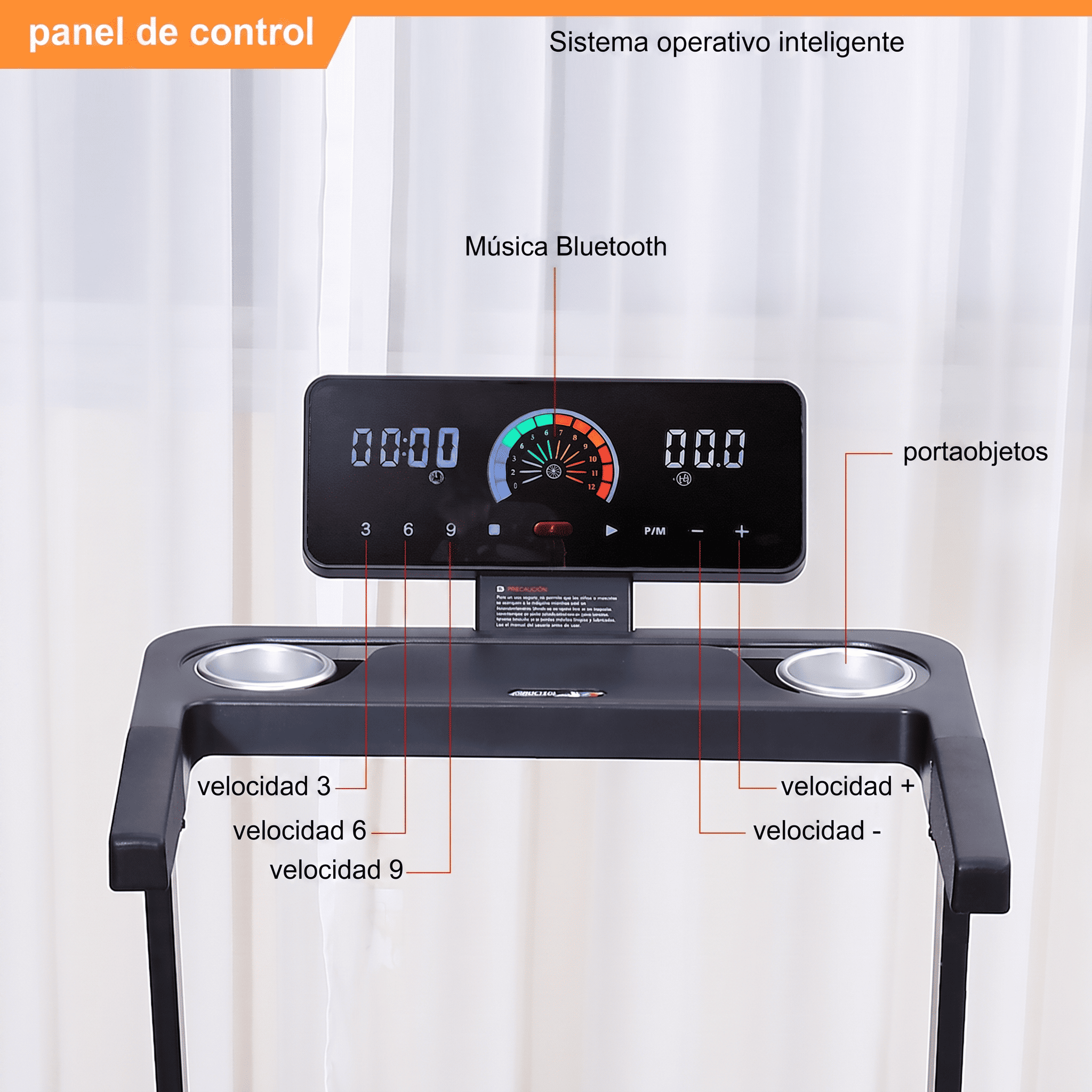 Caminadora Eléctrica Plegable para Hogar Jingke HF-1111P Entrenamiento Multifunción