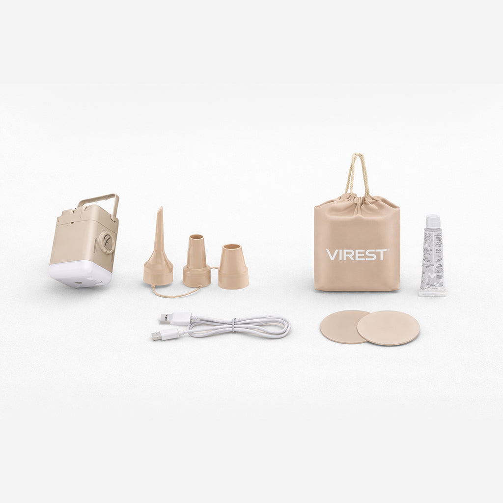 Colchón Inflable 1 Plaza Automático Premium  Bomba USB Inalámbrica Recargable